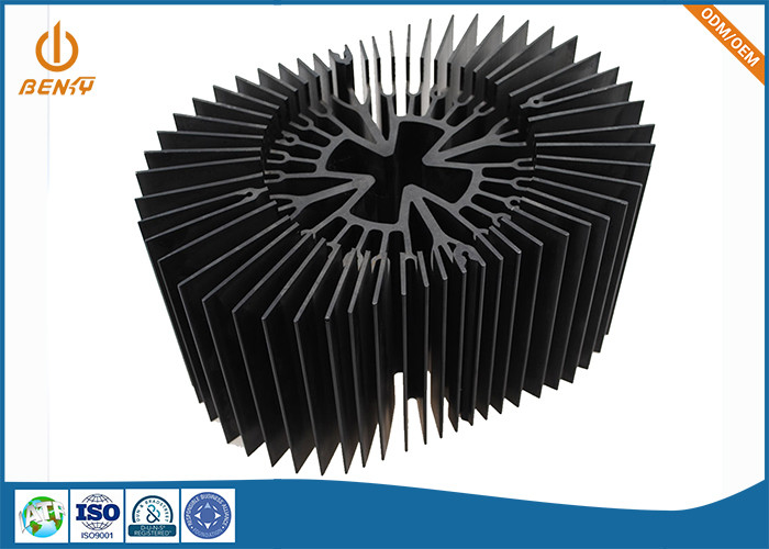 De geanodiseerde Zwarte Platen van Heatsink van de Aluminiumuitdrijving Verwerking Uitgedreven